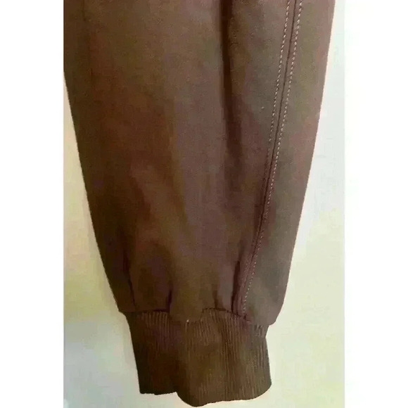 EUC Rachel Zoe Brown Rust S Polyester Joggers Side Zipper With Pockets - Picture 4 of 8